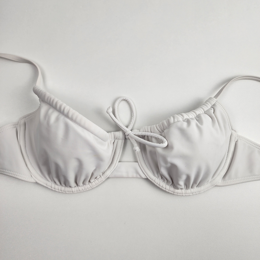 Xhilaration White Bikini Top- Size L, Classic, Minimalist, Costal, Beachwear